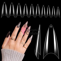 Tipsuri Medium Coffin 100 bucati fara bordura Transparenta TPS99AA